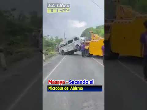 Masaya SACANDO EL MICROBÚS DEL ABISMO 🔴 Recordemos que se accidentó en el sector Palo de Leche,