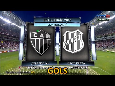 Gols, Atlético-MG 2 x 1 Ponte Preta - Brasileirão 25/10/2015