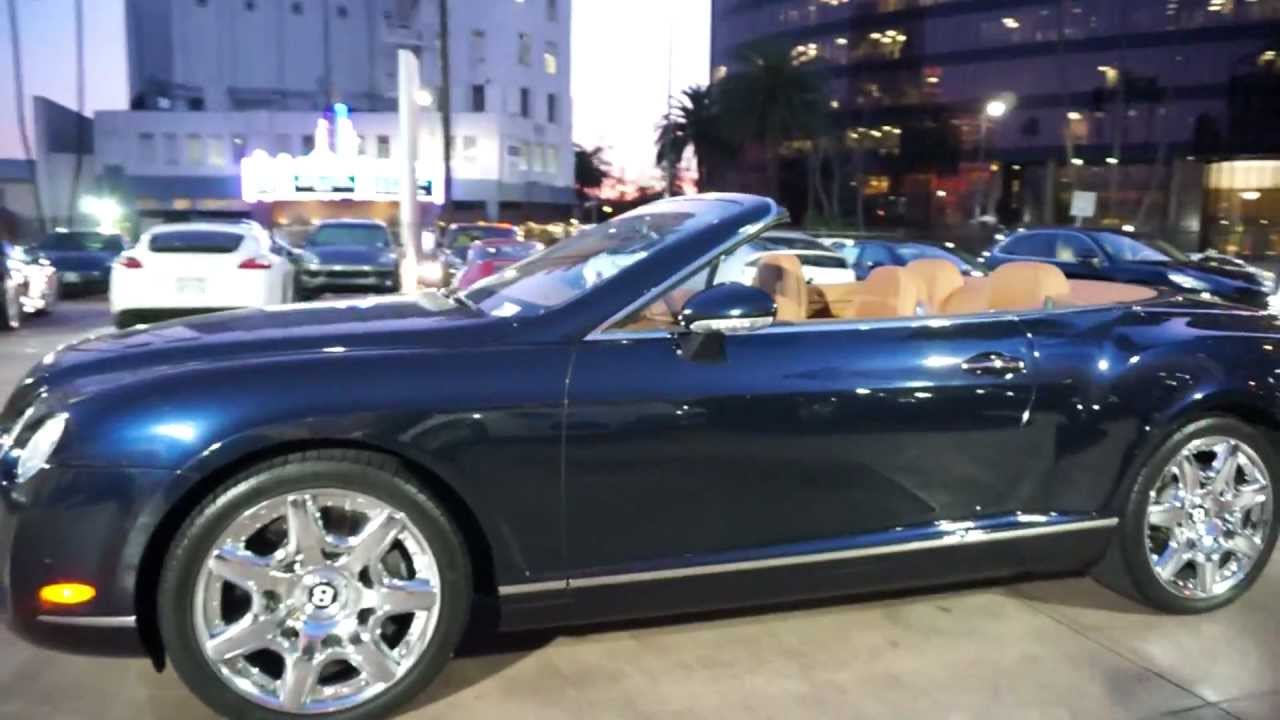 2008 Bentley Continental GT Convertible Mulliner Blue on Brown in Beverly Hills @porscheconnect