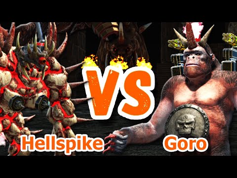 HellSpike (Lava Golem) VS BigBoss (Goro) 2022 mortal kombat - Animal Revolt Battle Simulator