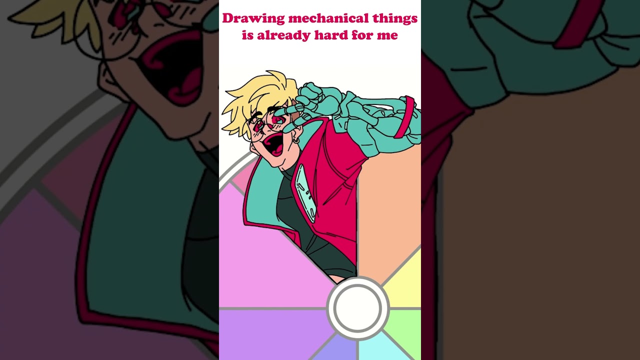 Drawing a RED character - color wheel challenge