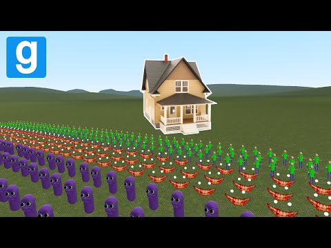 SCARY NEXTBOT ARMY VS HOUSE! - Garry's mod Sandbox