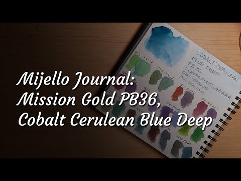 Mijello Journal: Mission Gold PB36, Cobalt Cerulean Blue Deep