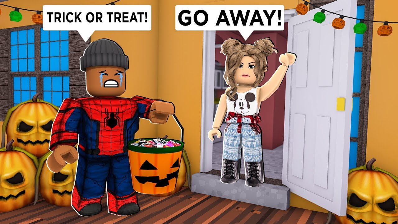 I went TRICK OR TREATING..Worst Halloween Ever! (Roblox)