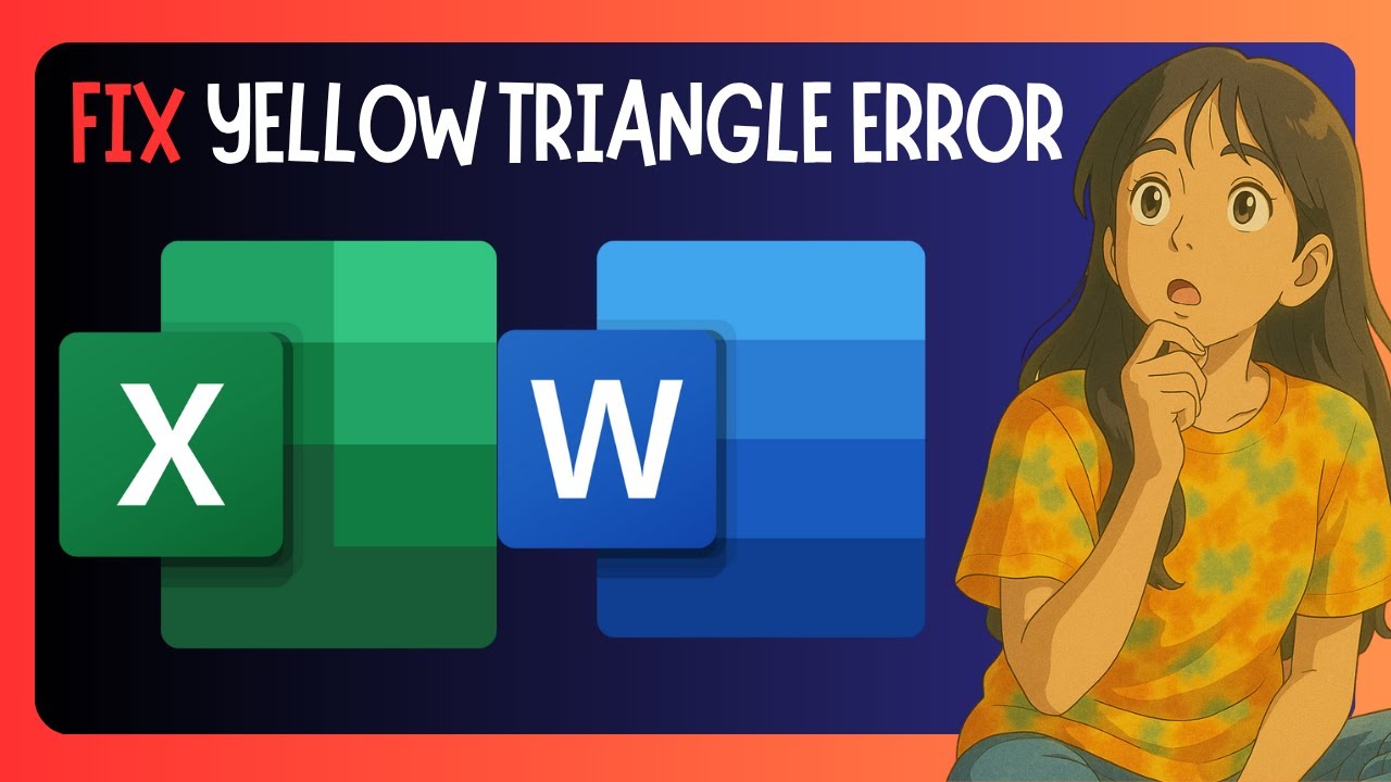 How To Fix Yellow Triangle With Exclamation Point In Excel Or Word - GUIDE