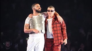 Bad Bunny canta “Mia” en concierto de Drake