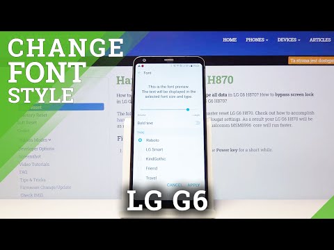 How to Change Font Style in LG G6 - Personalize Display Fonts