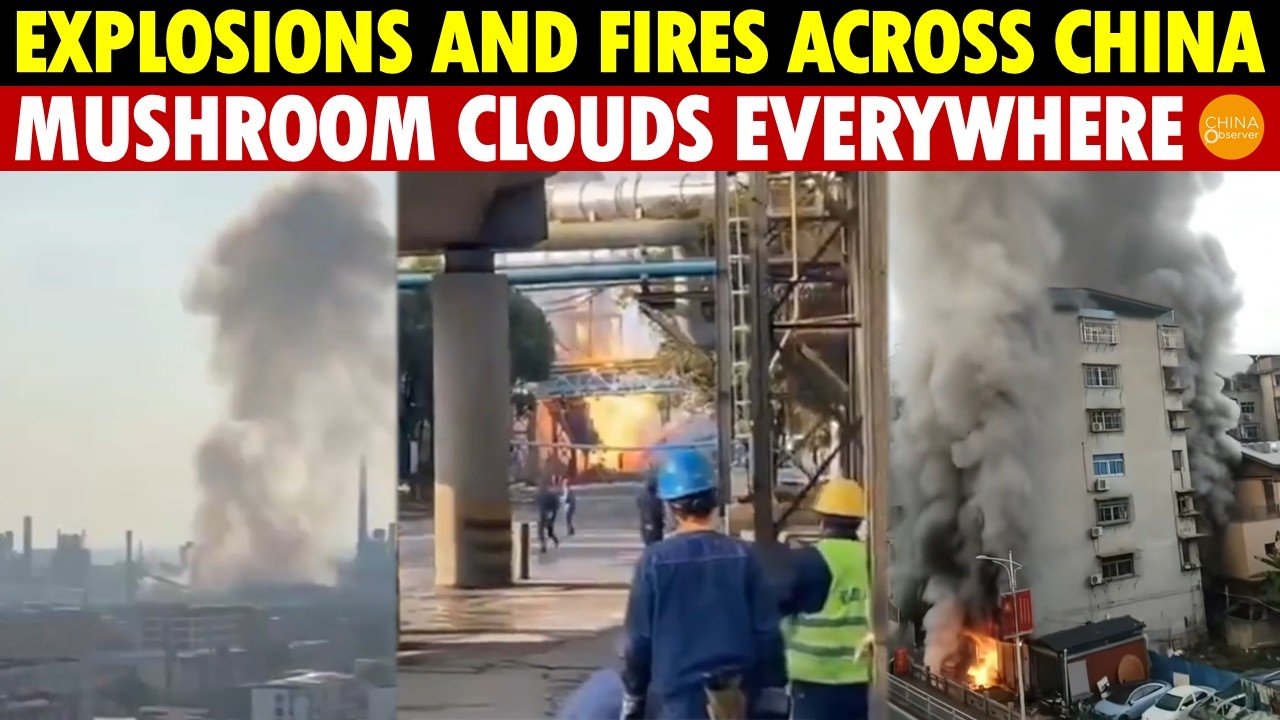 China’s New Year’s Eve: Fires and Explosions Erupt Nationwide, Mushroom Clouds One After Another