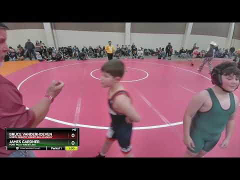 93 Lbs Round 2 - Bruce Vanderhoeven, North DeSoto Wrestling Academy Vs James Gardner, Fort Polk Wr