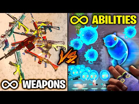 Infinite Abilities VS Unlimited Weapons! - Who Wins?