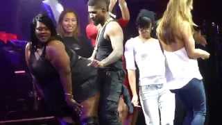 “Superstar &amp; Bad Girl &amp; Fans Dancing On Stage” Usher@Wells Fargo Center Philadelphia 11/11/14