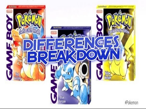 THE DIFFERENCES BETWEEN POKEMON RED BLUE AND YELLOW | WHICH ONE TO GET