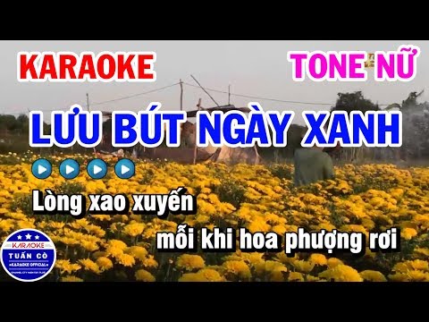 Karaoke Lưu Bút Ngày Xanh | Nhạc Sống Beat Nữ Hay | Karaoke Tuấn Cò