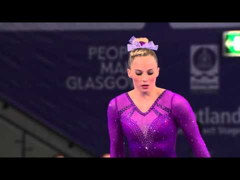 Mykayla SKINNER USA on vault at the 2016 Glasgow World Cup Full HD,1080p