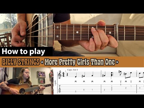 How to play "More Pretty Girls Than One" (intro & verse) of Billy Strings - Guitar Lesson with Tab