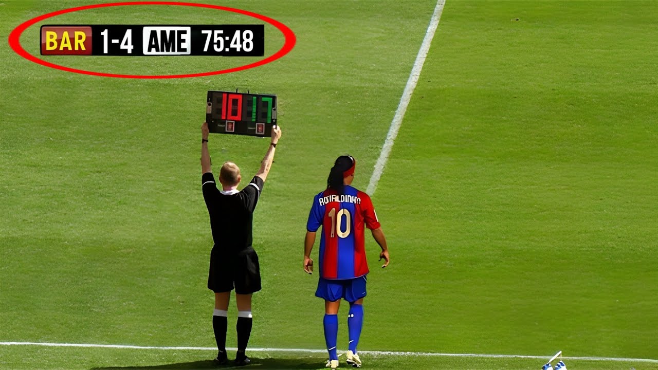 THE GAME WAS 4-1, UNTIL RONALDINHO GAÚCHO LEFT THE BENCH AND DID THIS!