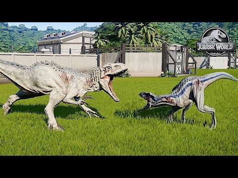 INDORAPTOR GEN 2 VS INDOMINUS REX - BATTLE || JURASSIC WORLD EVOLUTION