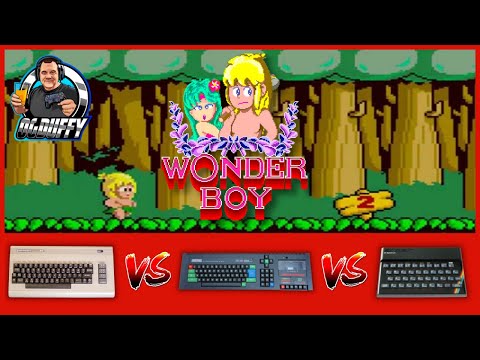 Commodore 64 VS Amstrad CPC VS Sinclair ZX Spectrum WONDER BOY comparison