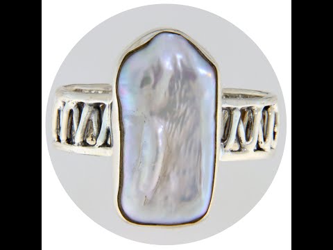 Inel Argint 925 Oxidat Perla de Cultura - Eleganta si Stil
