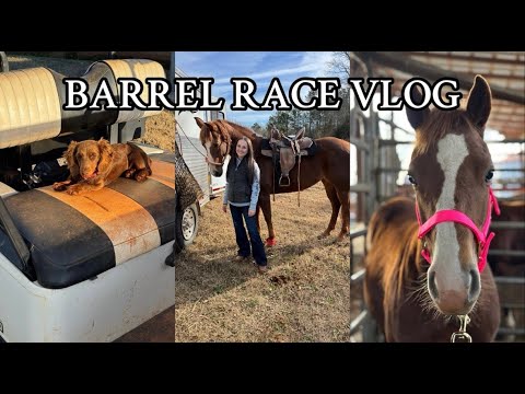 COME TO A BARREL RACE WITH ME: barrel race vlog, hauling babies, & running 3 horses