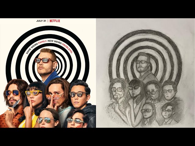 Vídeo relacionado con Umbrella Academy Poster - Camiseta para hombre con estampado gráfico, unisex, color blanco, blanco, L