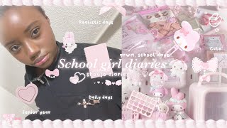 SCHOOL GIRL DIARIES ꒰ senior year ྀི꒱♡: realistic days🎀 grwm, filler days, jap. snacks… ݁ ˖ ꒱