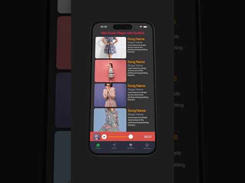 Mini Music Player with SwiftUI #shortvideo #shorts #swiftuicodes