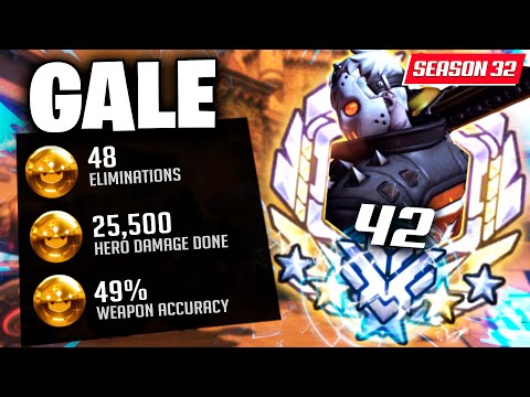 Gale Top 500 Carry Soldier 76! 48 elims! [ Overwatch Season 33 ]