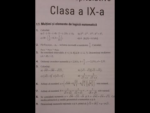 MATEMATICA: la cerere 29 [mulțimi și elemente de logică matematică]