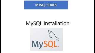 MySQL: How to Install MySQL server