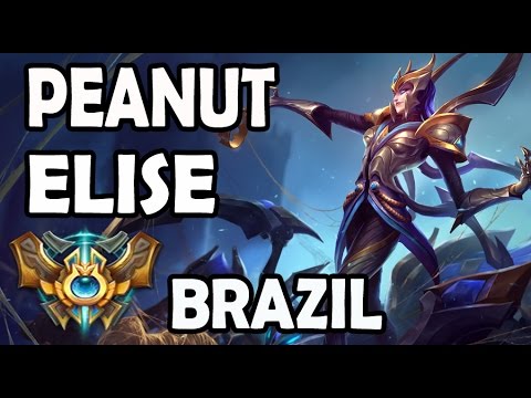 SKT T1 Peanut Elise vs Zac Jungle Ranked Challenger Brazil
