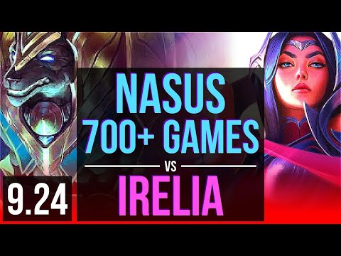 NASUS vs IRELIA (TOP) (DEFEAT) | 2.6M mastery points, 700+ games | BR Master | v9.24