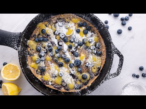 Blueberry Lemon Curd Dutch Baby