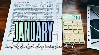 weekly budget check-in (Jan 4 - Jan 10)