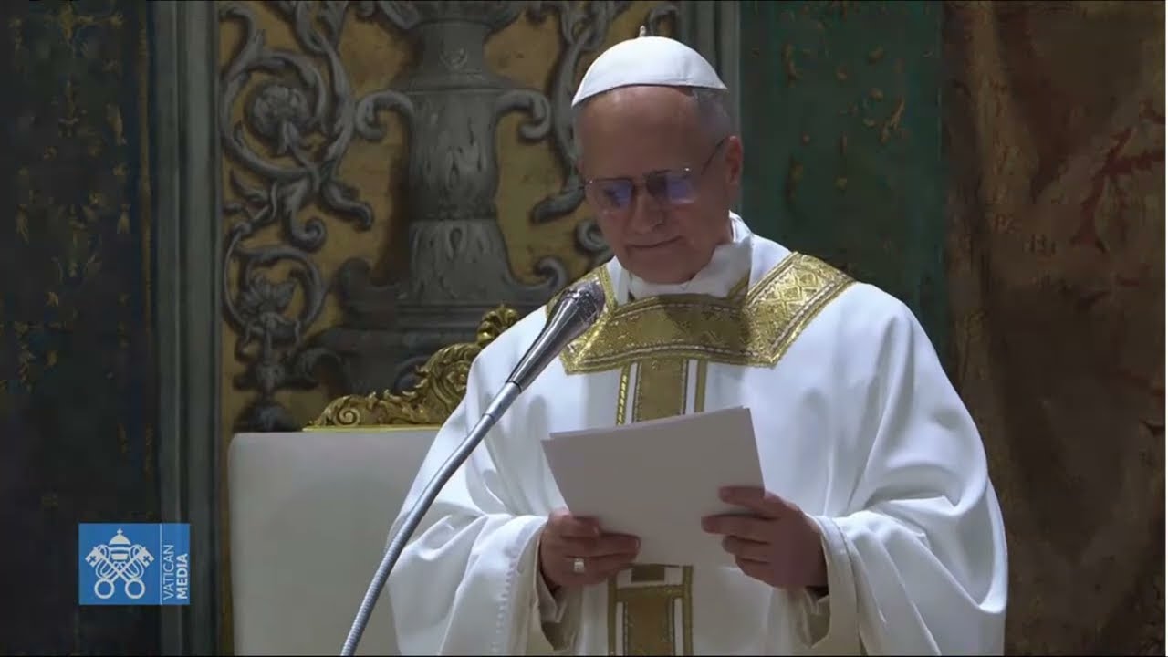 Primera homilía del papa LEÓN XIV (En la Misa con los Cardenales en la Capilla Sixtina del Vaticano)