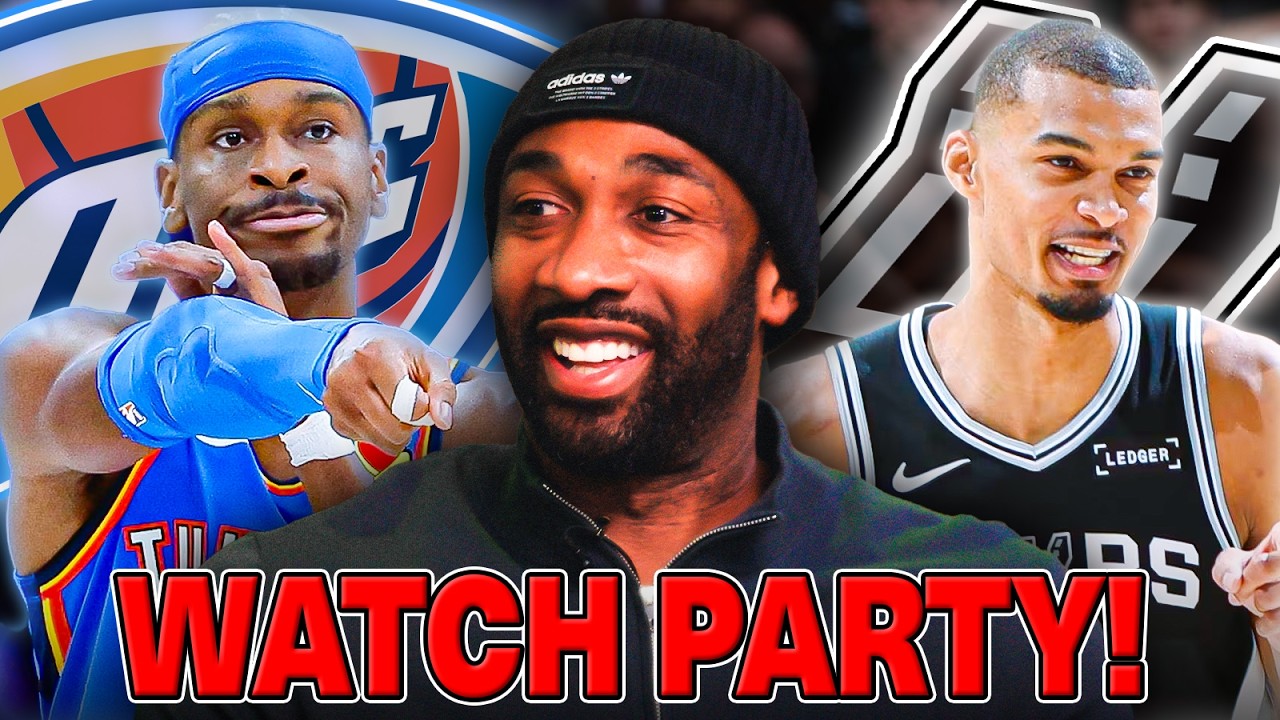 GILBERT ARENAS WACHES GAME 7 OF SPURS VS OKC LIVE!