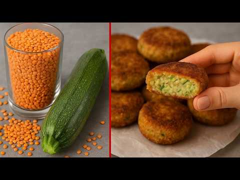 Hast du Linsen und eine Zucchini? Mach diese Bratlinge! Deine Blutgefäße werden es dir danken!