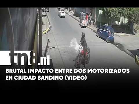 Cámaras captan violento choque entre motociclistas en Ciudad Sandino