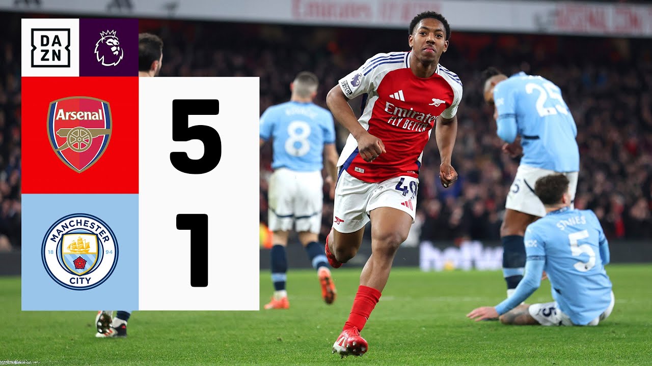 Arsenal vs Manchester City (5-1) | Resumen y goles | Highlights Premier League