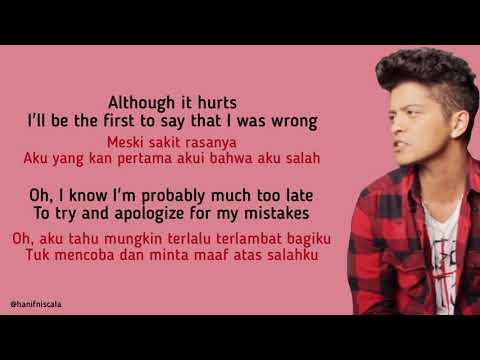 Bruno Mars - When I Was Your Man | Lirik Terjemahan