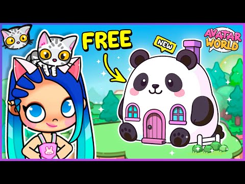 🐼✨ I DECORATE the PANDA MANSION for FREE in Avatar World! | Lily and Tofu