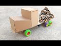 How To Make A Diy Cardboard Mini Truck Stone Loading Construction Materials Science Project