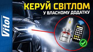 Автолампа PULSO LC15-H11/LED-chips 4575 CSP/12V/2*85W/17000Lm/3000-6000k/Bluetooth APP (LC15-H11) — відео 1