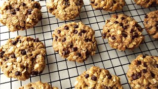 Choco Chip Oatmeal Cookies | No Flour, No Butter, No Egg