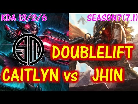 TSM Doublelift Caitlyn vs Jhin / Solo Ranked full game【LOL NA】【Pro Replay】