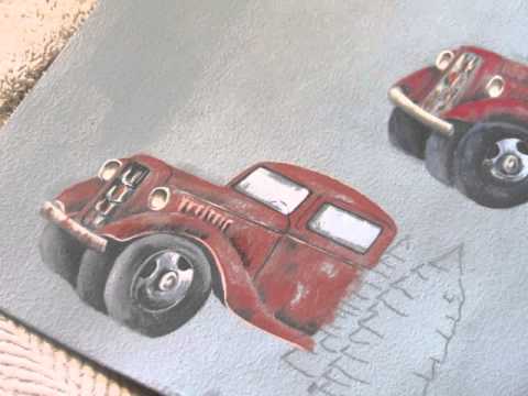 Distressing the Old Red Truck by Debbie Cotton