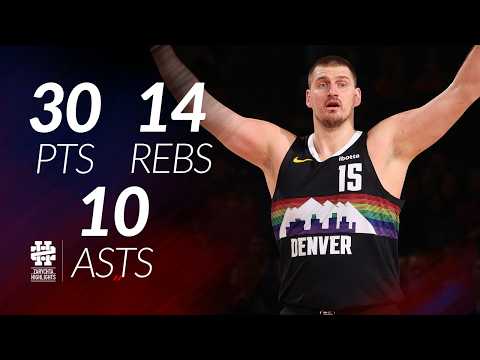 Nikola Jokic 30 pts 14 rebs 10 asts vs Knicks 25/26 season