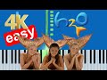 H2O Just Add Water - No Ordinary Girl Theme Song (Slow Easy Medium) Piano Tutorial 4K