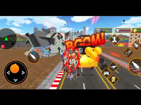 Flying Robot Car Transform: Robot Shooting Games Part2 - Android Gameplay FullHD_Finix Plays As