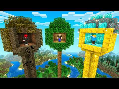 ZENGİN vs FAKİR: Ağaç Evi Kapışması (Minecraft)
